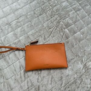 Ralph Lauren Cognac Leather Wristlet